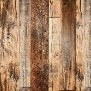 Brown Wood Peel and Stick Wallpaper 17.8" X 118.8" Self Adhesive Wallpaper